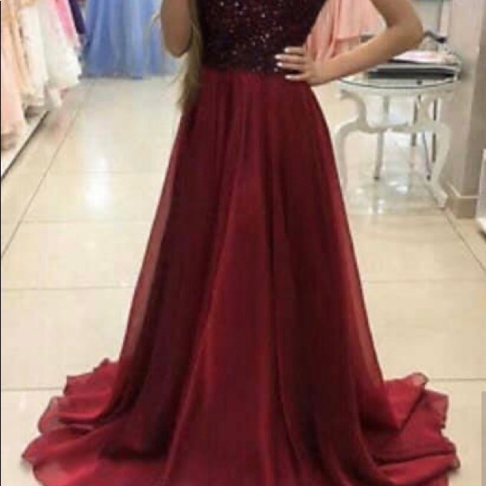 Wine Formal Dress